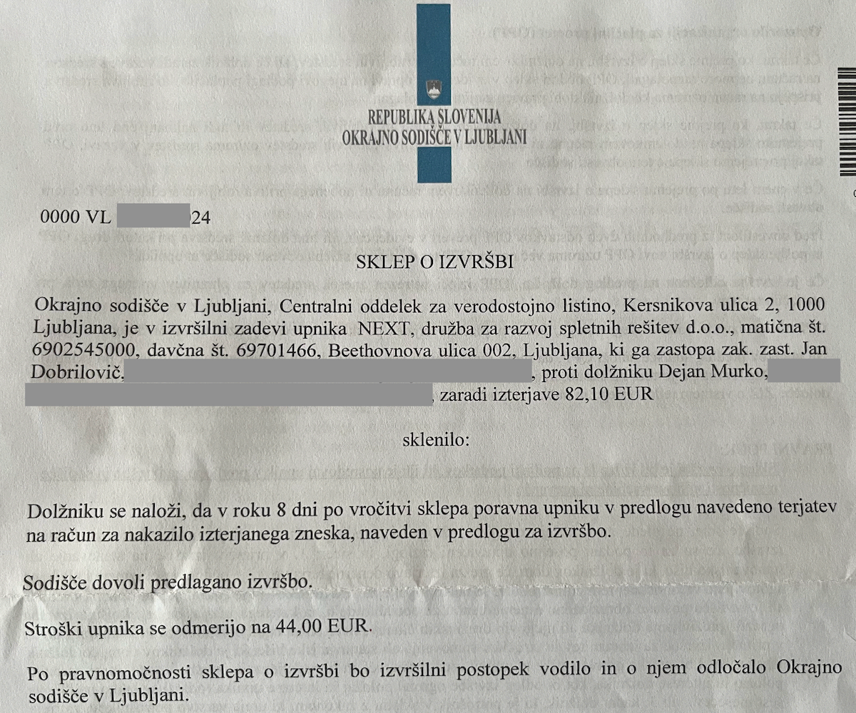 Beeping izvršba